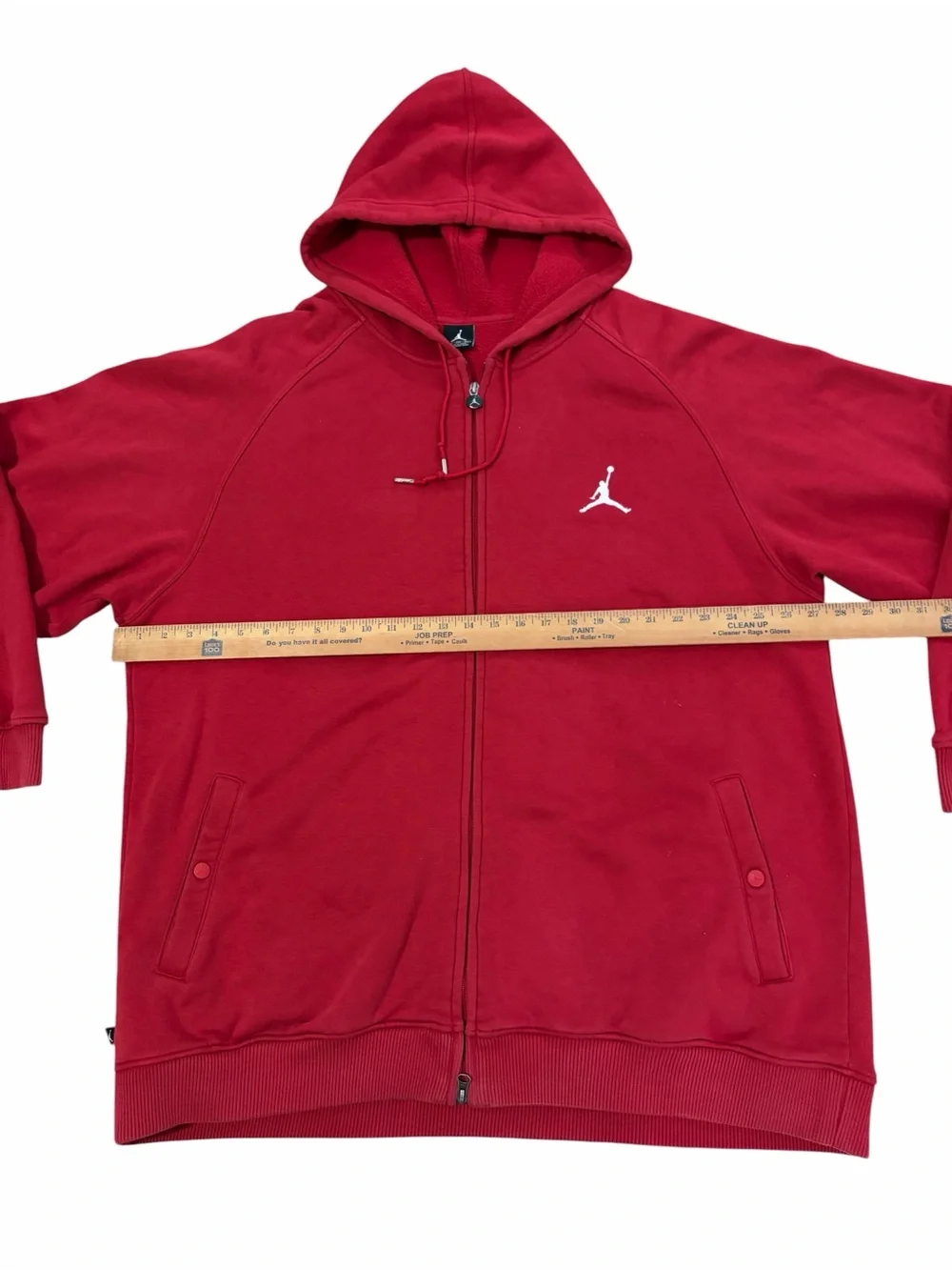 Jordan Is It The Shoes? Zip Up Hoodie Jacket Mens 2XL Red Basketball Fleece